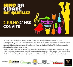 Hino da Cidade de Queluz apresentado no dia 2 de Julho