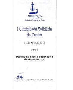 Caminhada Solidária do Cacém dia 1 de Abril