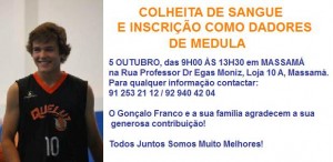 Colheita de sangue em Massamá para ajudar atleta do basket
