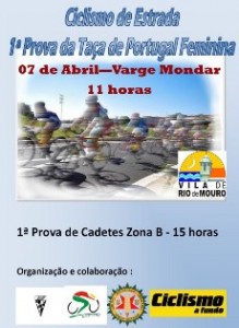 Ciclismo- Taça de Portugal Feminina e Cadetes realiza-se em Varge Mondar (Rio de Mouro) no dia 7