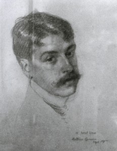 Retrato a carvão de Raul Lino, da autoria de António Carneiro