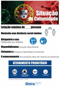 Situação de Calamidade | Aviso para afixar