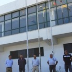 Dirigentes do clube no Hastear da Bandeira