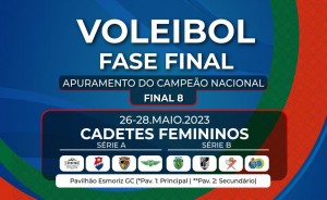 Gama Barros (masc.), e MTBA (fem.) na Fase Final do Nacional de Voleibol de Cadetes